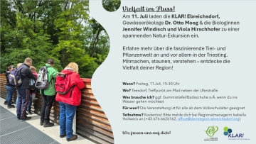 Vielfalt im Fluss: Natur-Exkursion zur Teesdorfer Triesting - Sei dabei!