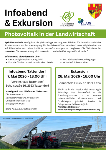 Poster_Infoabend &amp; Exkursion Agri-PV