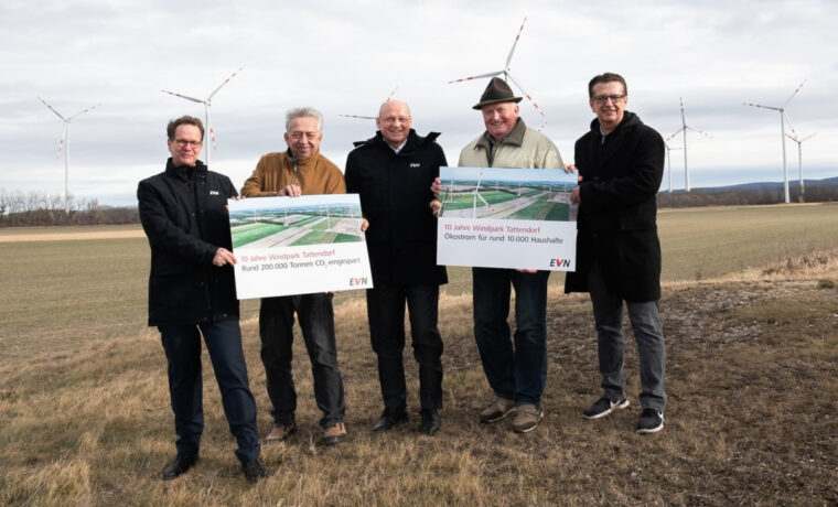 Jänner 2022: 10 Jahre Windpark Tattendorf