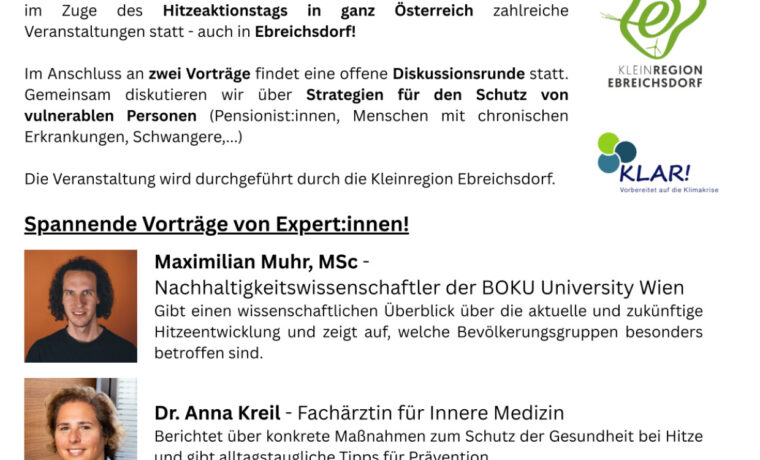 Hitzeaktionstag in Ebreichsdorf am 9.Juni 2026