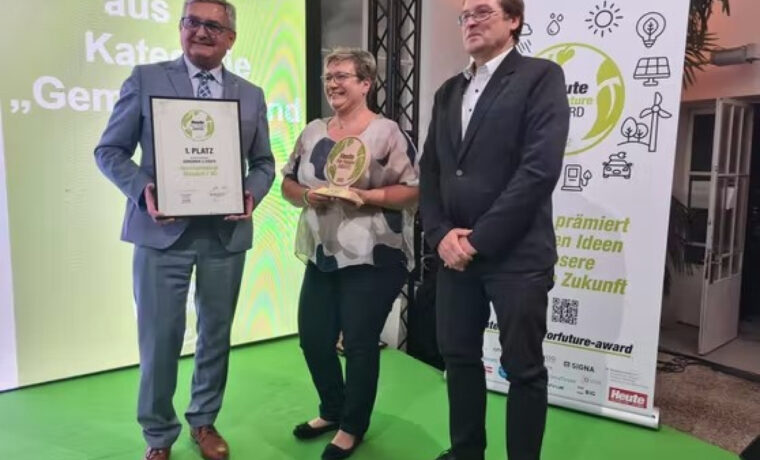 Juni 2022: Teesdorf gewinnt auch den "Heute For Future"-Award in der Kategorie Gemeinden & Städte