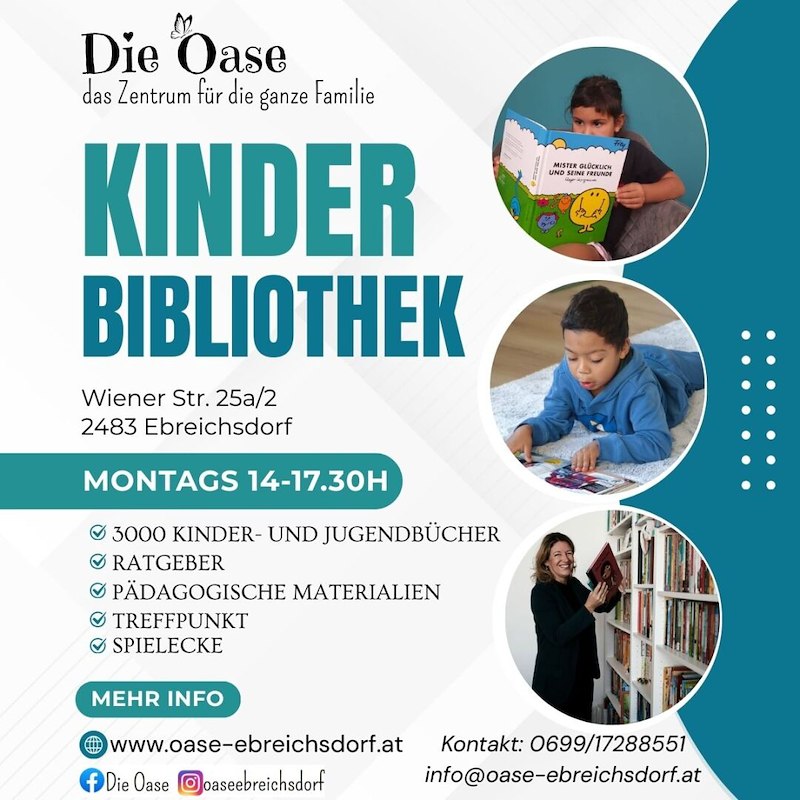 Ein Plakat für eine Bibliothek